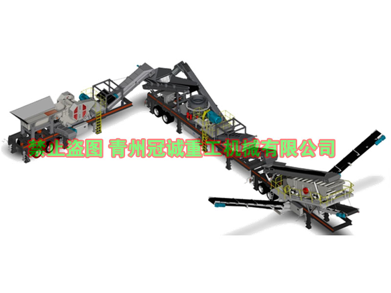 200噸花崗巖組合式移動破碎站 200噸花崗巖組合式移動破碎站